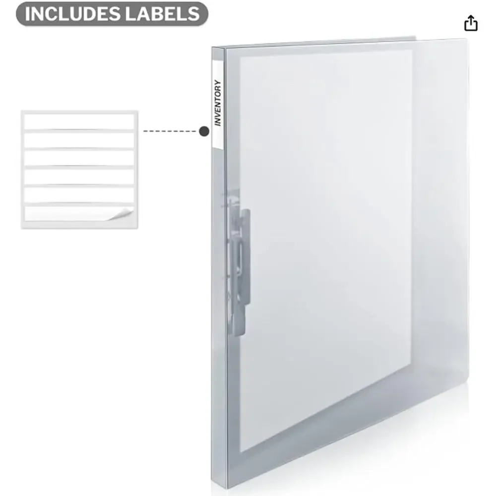 3-Pack Punchless, Ringless Clamp Binder, Holds 100 Letter Size Pages (Black)